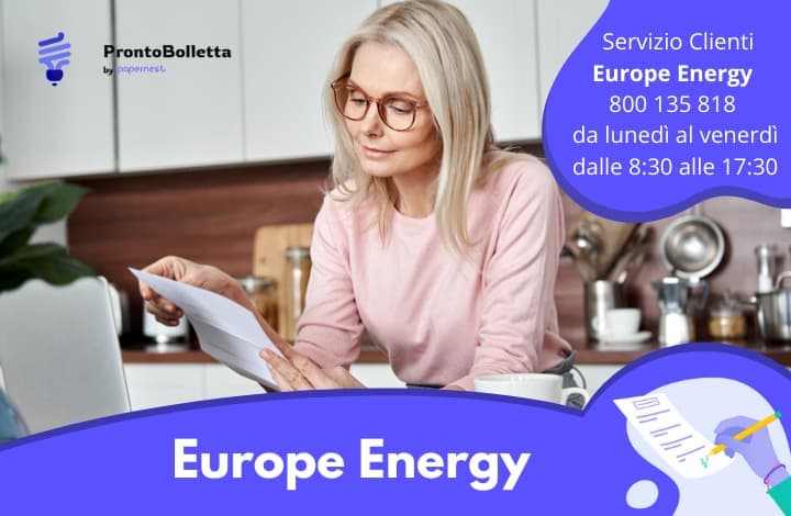 Europe Energy: Contatti, Numero Verde, Offerte, Recensioni e Opinioni