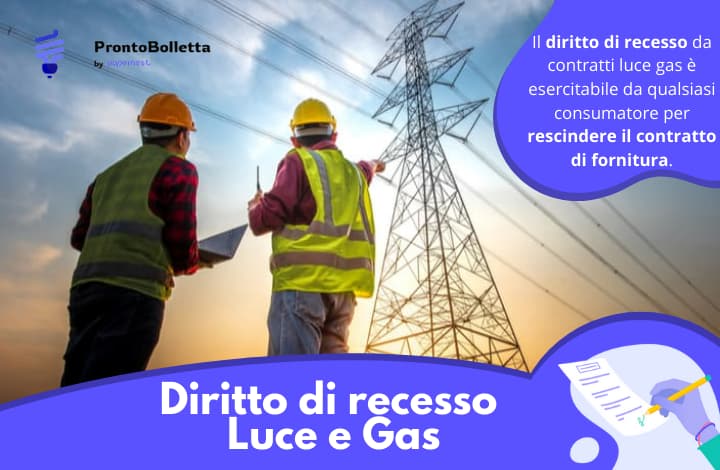 Cos'è il diritto di recesso dal contratto luce e gas?
