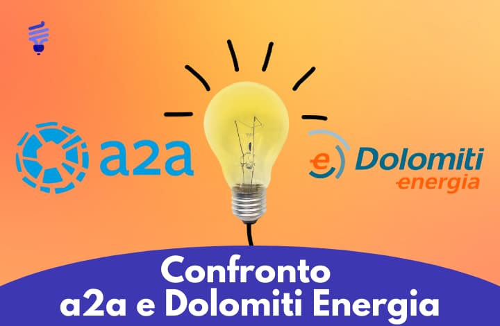 Confronta due dei principali fornitori del mercato italiano dell'energia: A2A e Dolomiti energia