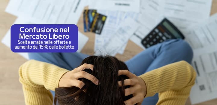 Mercato libero: confusione e aumenti in bolletta fino al 15% nel 2024